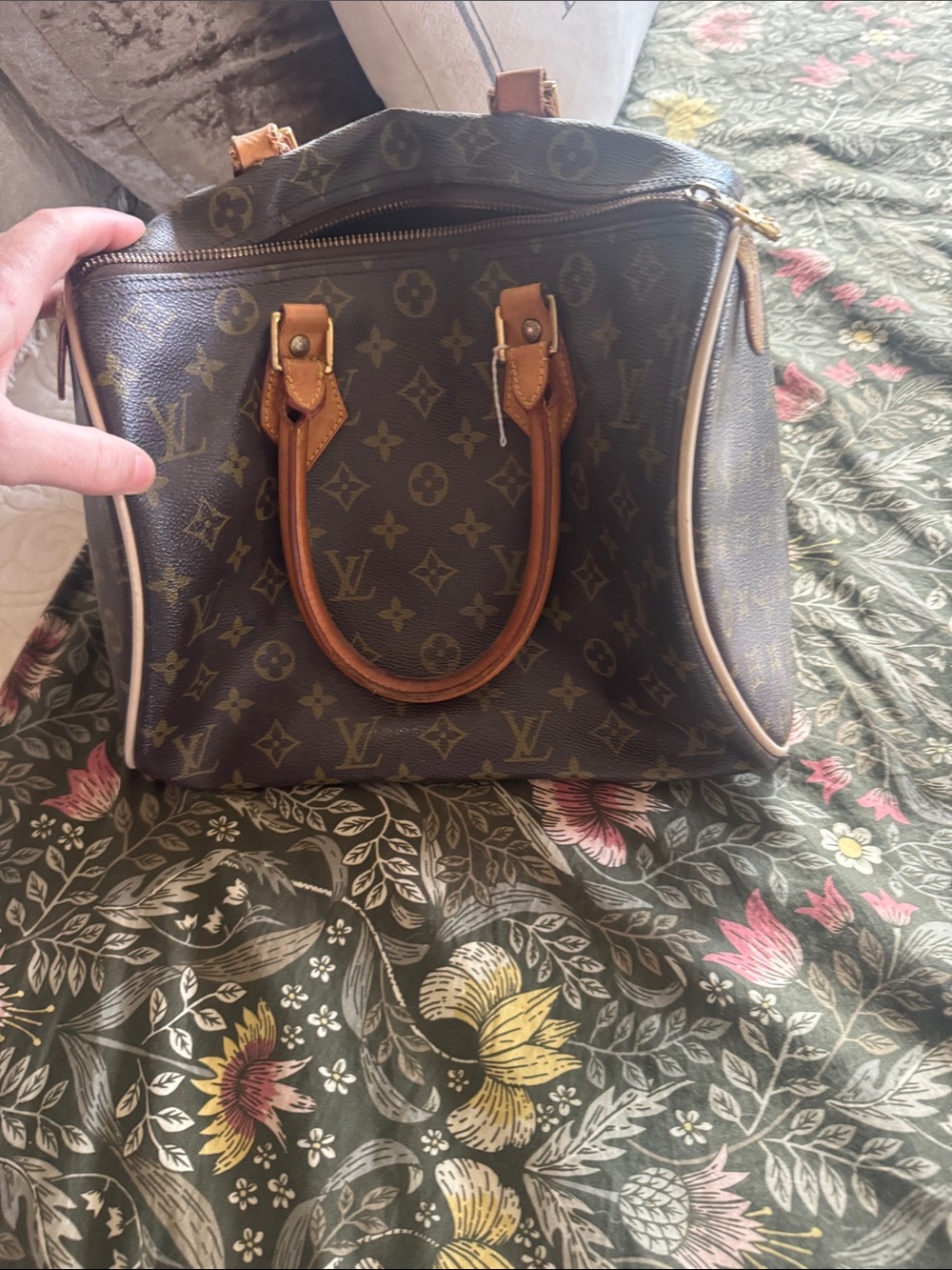 Louis Vuitton Monogram Top-Handle Satchel in Dark Brown and Vachetta